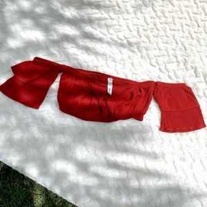 BLUE BLUSH Burgundy Crop Top